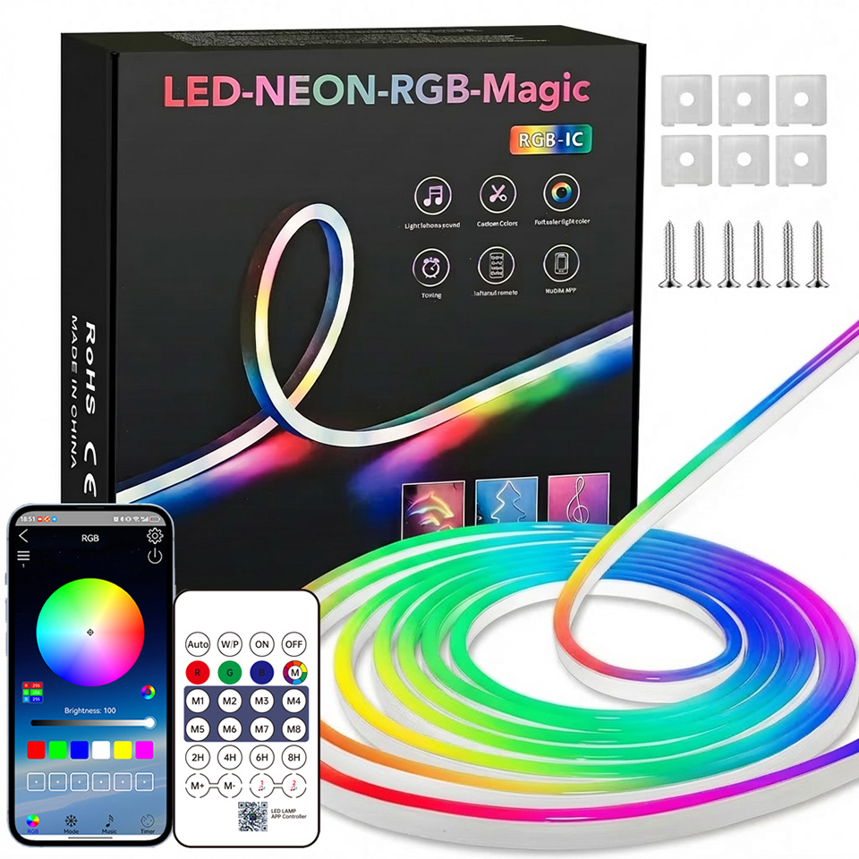 Home Decor App - บลูทูธ RGB นีออน LED แถบไฟ 1-10