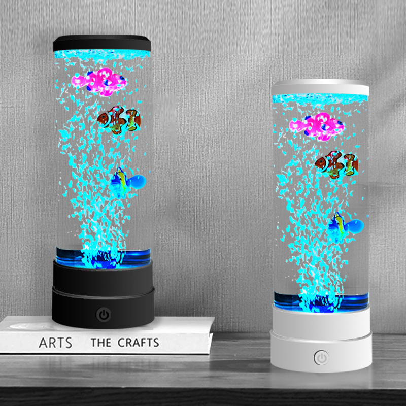 Home Decor Unique Items - ปลา LED จำลองหลากสี สร้างบรรยากาศตกแต่งบ้าน พร้อมปลั๊ก USB