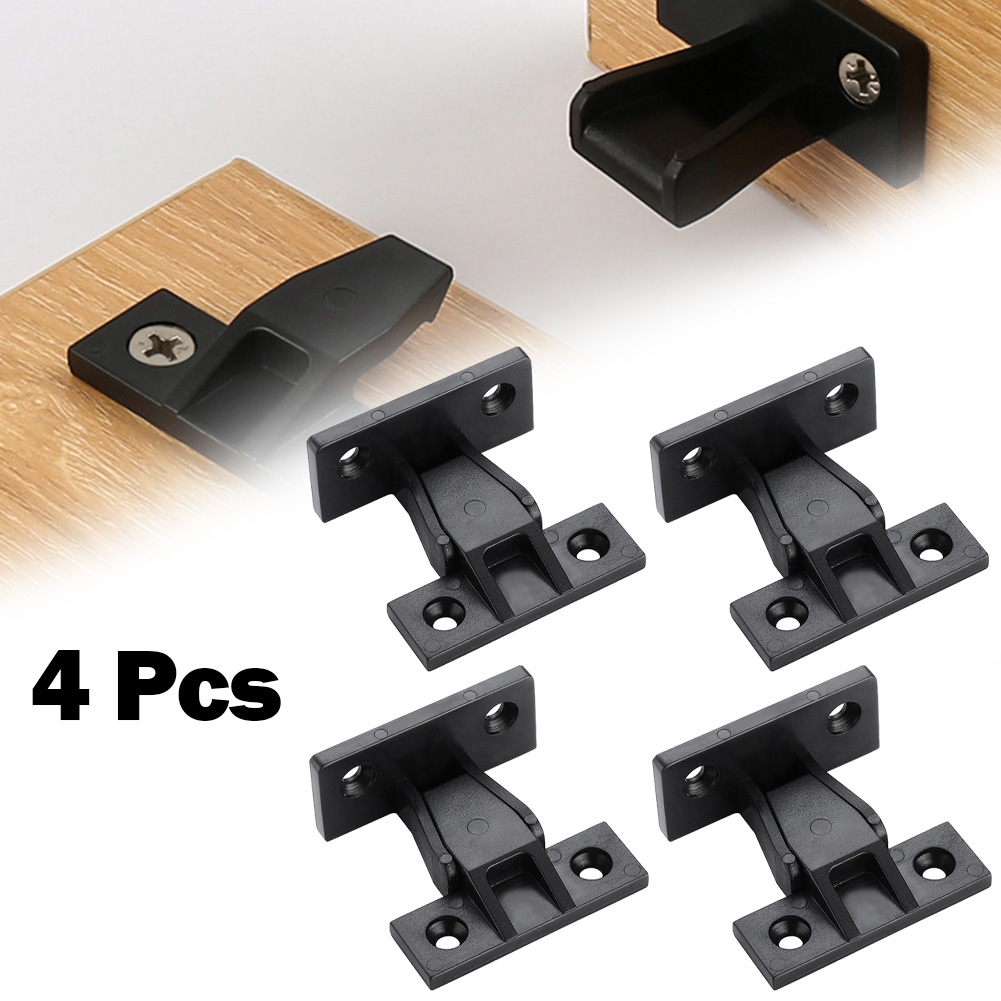 Floating Shelves - ตัวหนีบชั้นวางของแบบลอยตัว 4 ชิ้น ตัวยึดชั้นวาง ตัวล็อคเข้ามุม ตัวหนีบแผงเฟอร์นิเจอร์