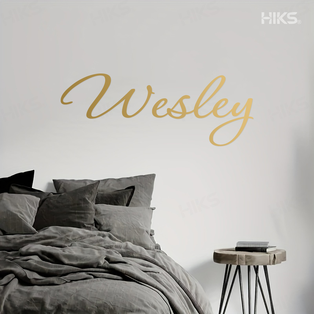 Home Decor Wall Stickers - สติ๊กเกอร์ติดผนังชื่อแบบกำหนดเอง 1 ชิ้น ชื่อแบบตัวเขียนส่วนตัว สติ๊กเกอร์ไวนิล ตกแต่งผนังห้องนอน