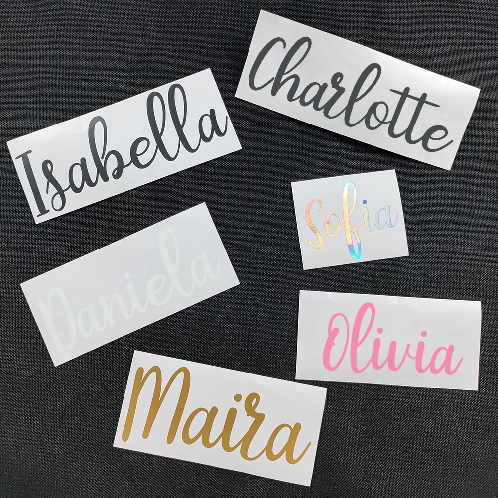 Home Decor Wall Stickers - 1PC ปรับแต่งชื่อสติกเกอร์ที่ถอดออกได้สําหรับตกแต่งบ้านส่วนบุคคลชื่อไวนิล Decal ขวด Decor Self