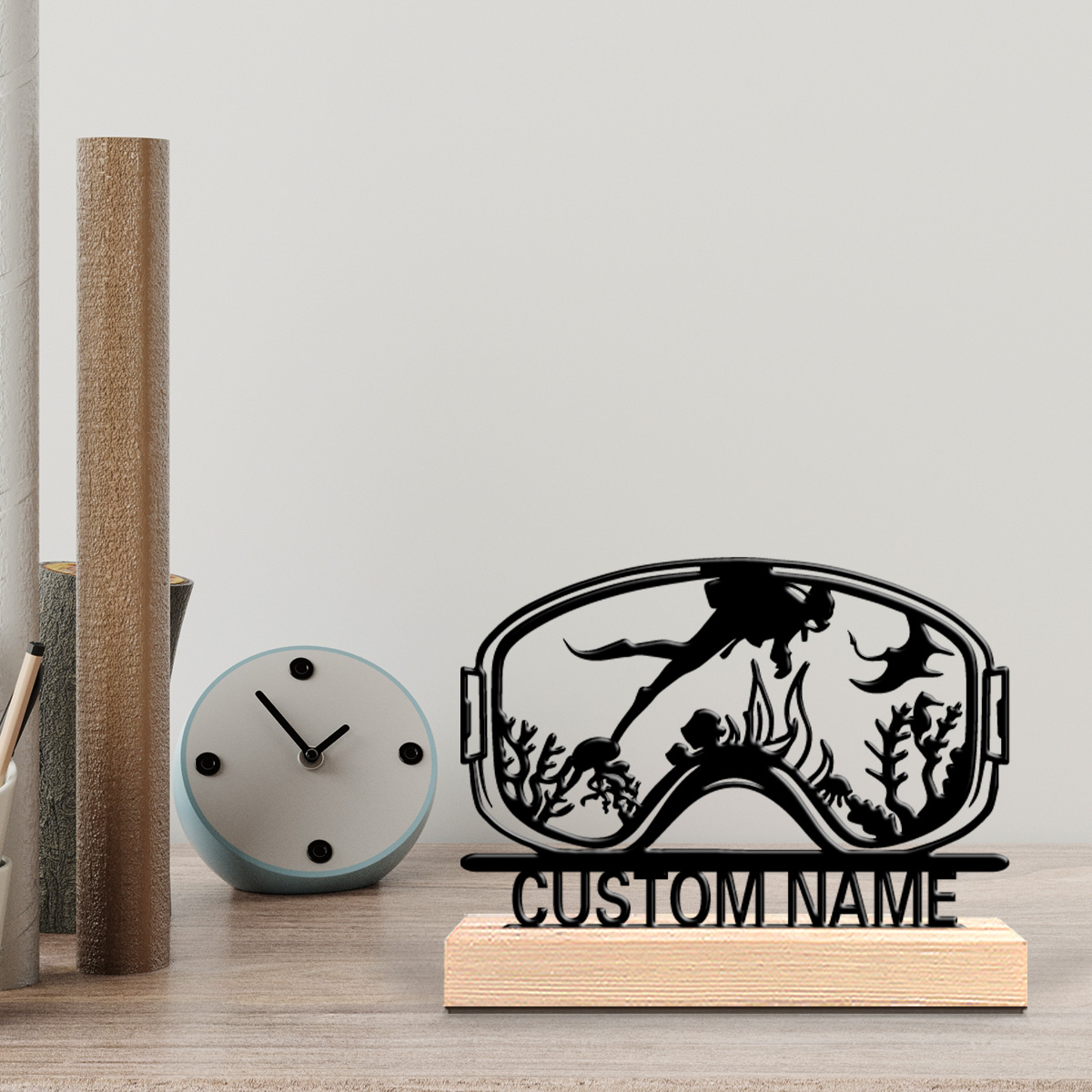 Home Decor Pinterest - ของตกแต่งผนังฐานไม้ลายดำน้ำแบบน่ารัก 1 ชิ้น ตกแต่งบ้านสไตล์โมเดิร์นรัสติก เหมาะสำหรับห้องครัว ห้องรับประทานอาหาร