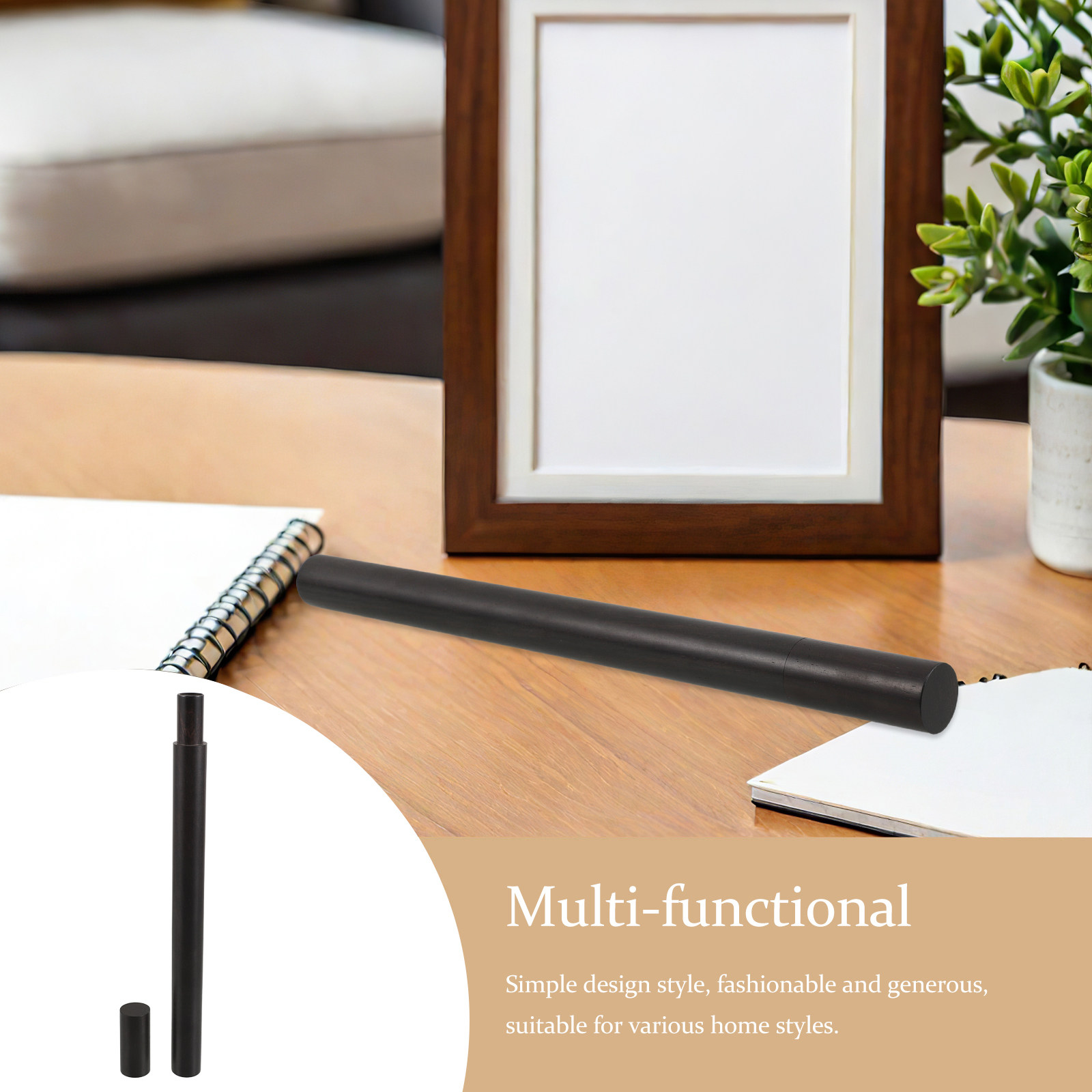 Incense Stick Holder - ที่ใส่ธูปไม้ ไม้ดำลายธรรมชาติ ปิดผนึกแน่นสนิท สำหรับเก็บธูปอโรม่าเธอราพี ตกแต่งบ้าน