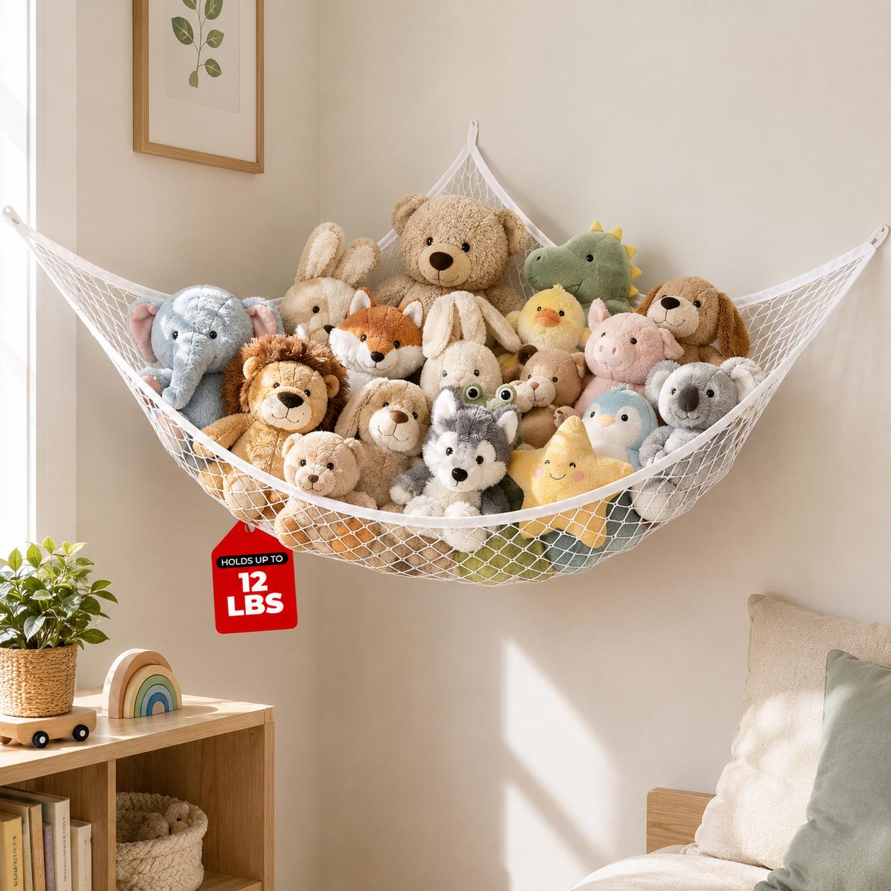 Home Decor Pinterest - ตาข่ายเก็บของเล่นแบบแขวน ที่จัดเก็บตุ๊กตาและของเล่นขนาดใหญ่ ประหยัดพื้นที่ ติดตั้งง่าย ตกแต่งห้องสำหรับห้องนอนเด็ก ห้องเล่น