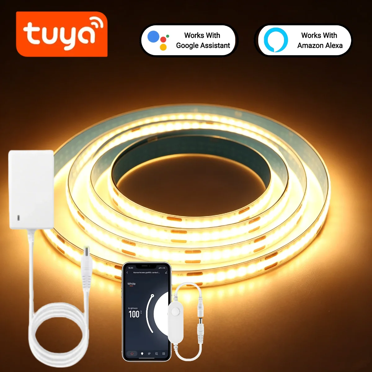Home Decor App - ทูย่า สมาร์ท ซีโอบีไฟ LED แถบแถบแสง, ควบคุมด้วยเสียงผ่านแอพ