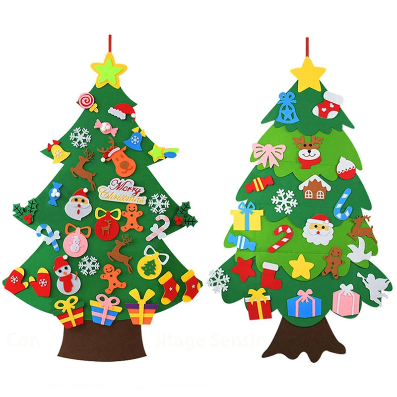 Home Decor Xmas Tree - เด็ก DIY Felt Christmas Tree ตกแต่งคริสต์มาสสำหรับ