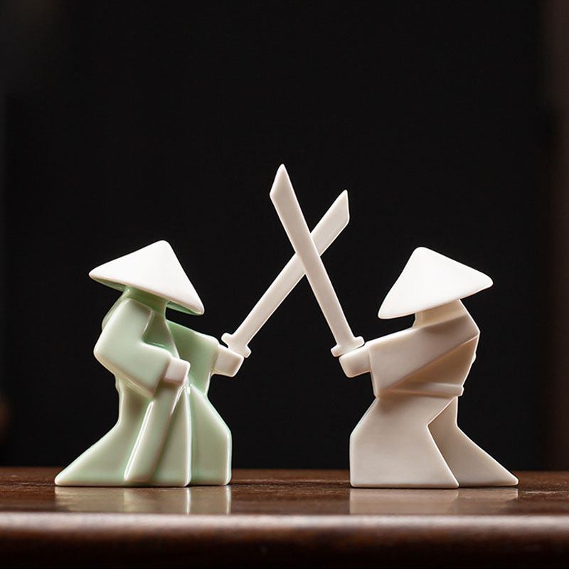 Incense Stick Holder - ดาบอัศวิน Expert เซรามิค Samurai รูปปั้นอัศวินตกแต่งบ้านธูป Stick