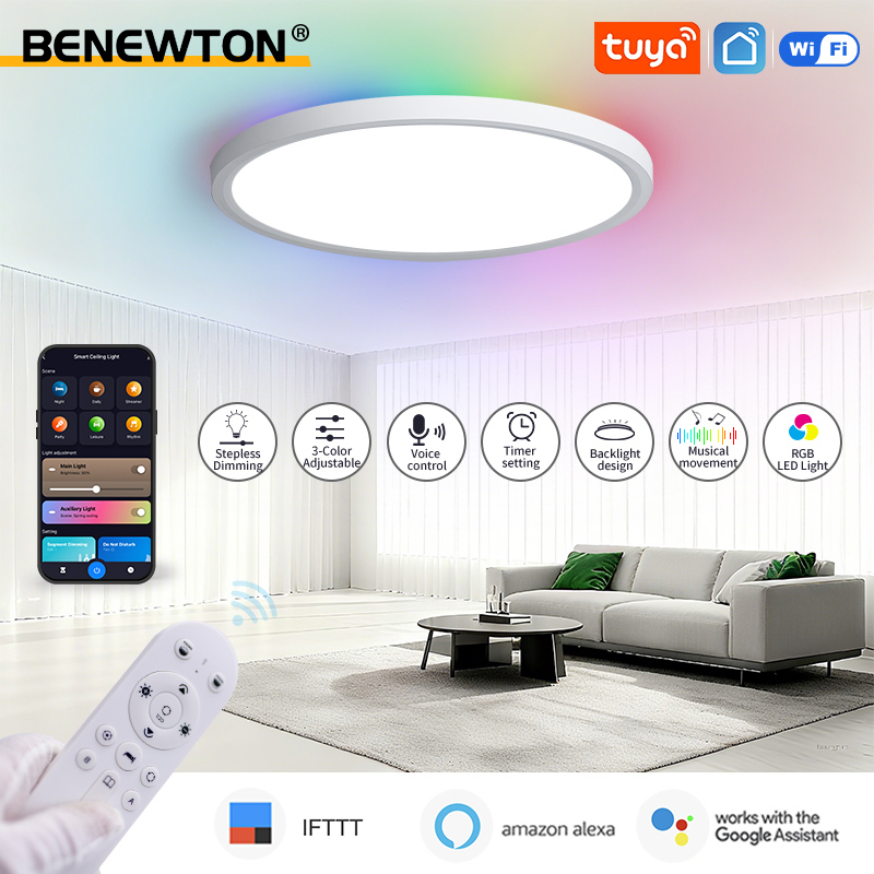 Home Decor App - โคมไฟเพดานอัจฉริยะ BENEWTON Tuya Smart WiFi ไฟ