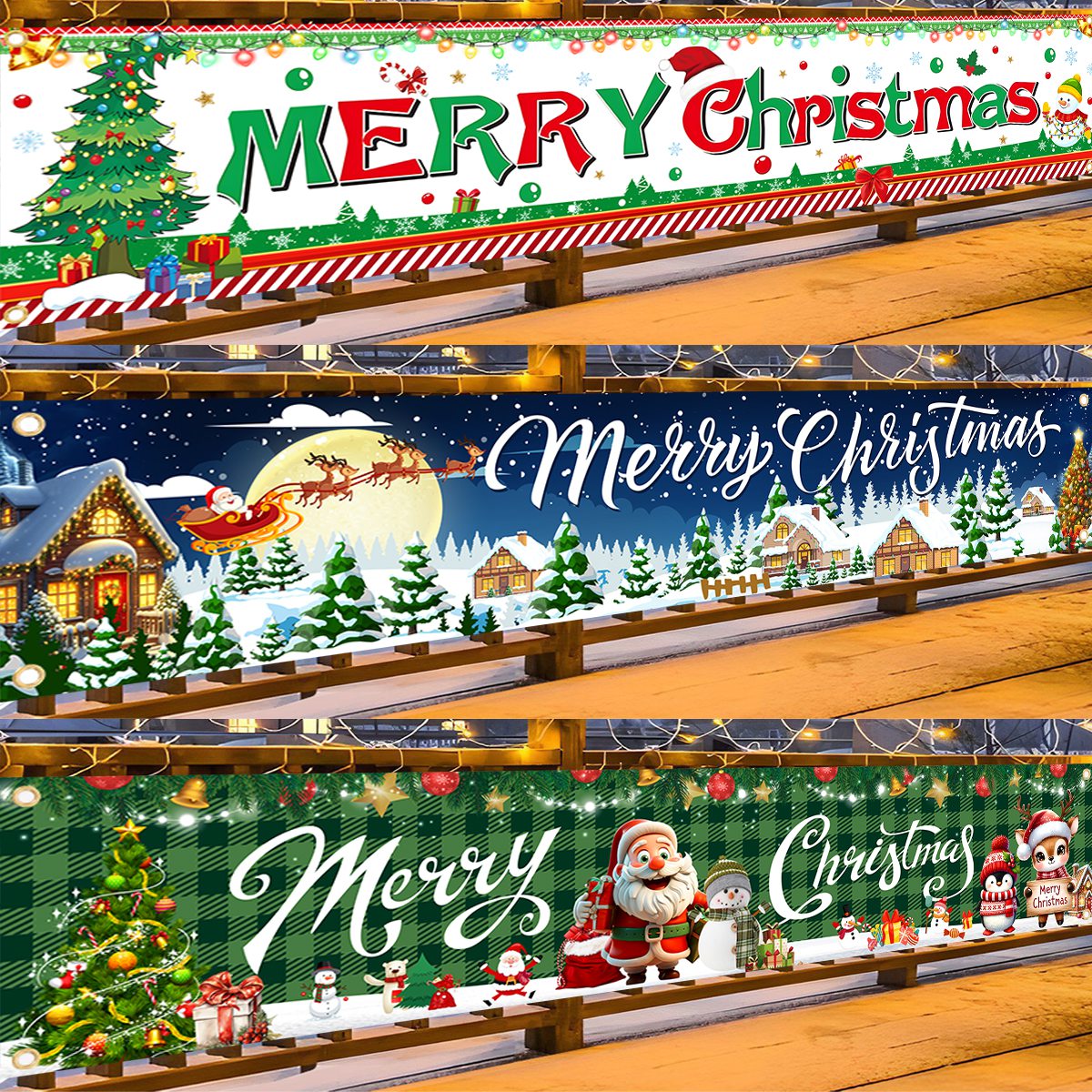 Home Decor Xmas Tree - แบนเนอร์ต้นคริสต์มาส ของตกแต่งคริสต์มาสสำหรับบ้าน ปี 2025 ของตกแต่งภายในและภายนอกอาคาร ธงคริสต์มาส
