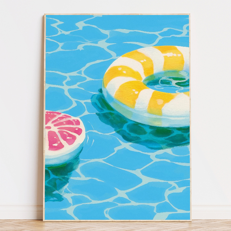 โปสเตอร์ภาพพิมพ์บนผ้าใบลายต้นป - Floating Shelves บทวิจารณ์และราคา