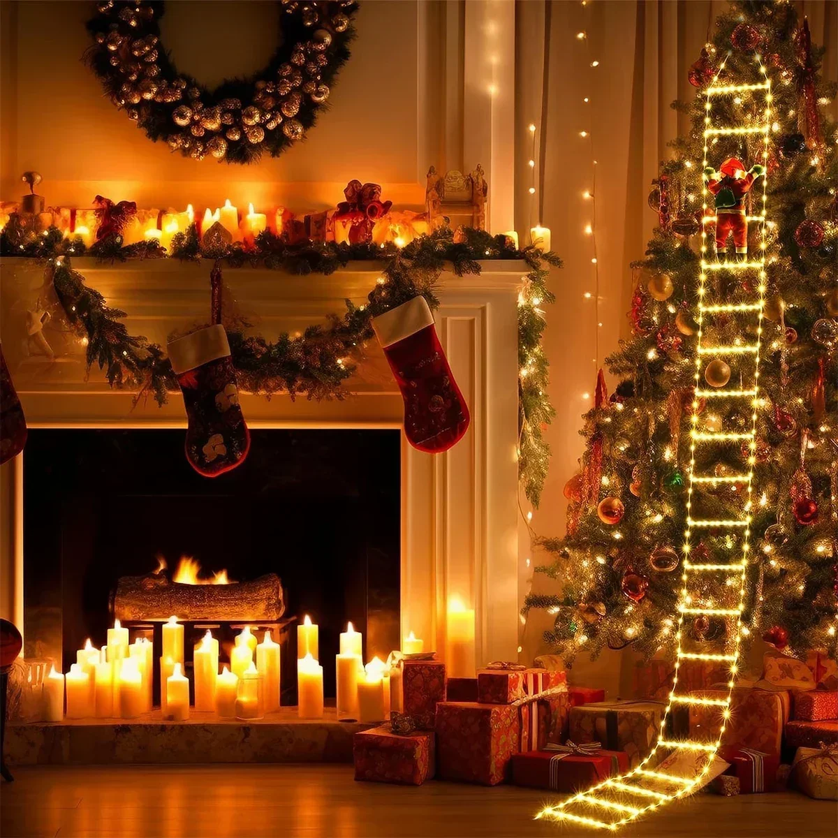 ไฟ LED บันไดสำหรับสายตกแต่งคริ - Home Decor Xmas Tree บทวิจารณ์และราคา