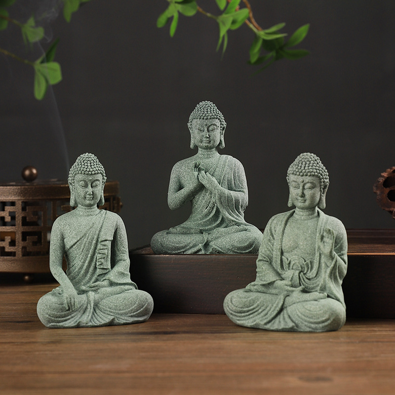 พระพุทธรูปสวนรูปปั้นตกแต่งถังป - Home Decor Green บทวิจารณ์และราคา