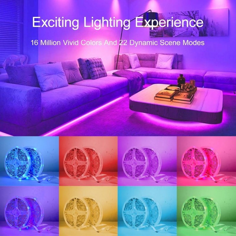 ไฟ LED RGB แบบเส้น 1-20 เมตร 5 - Home Decor App บทวิจารณ์และราคา