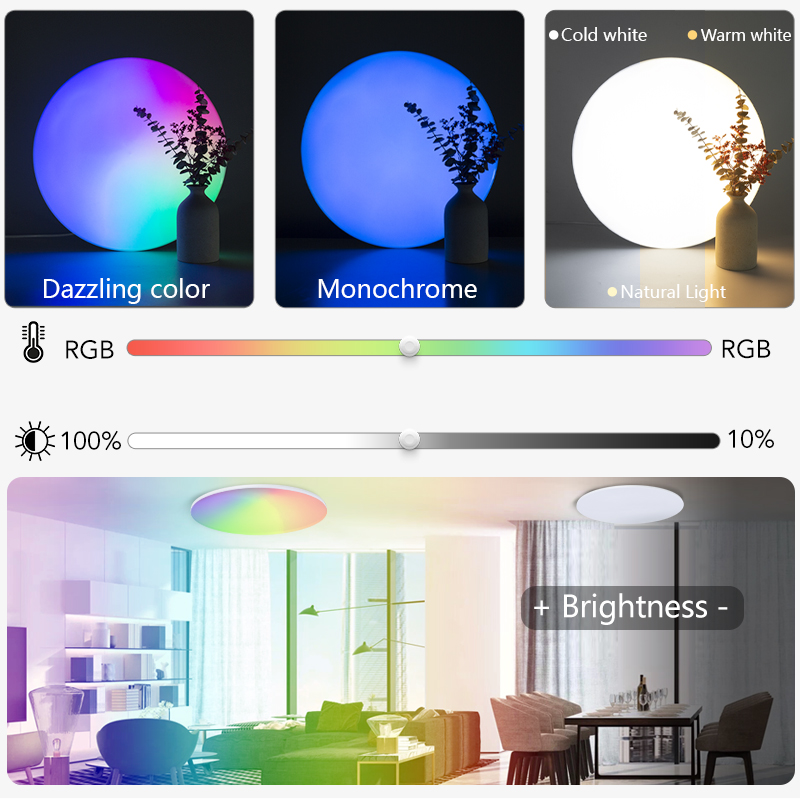 MARPOU สีสัน RGB โคมไฟเพดาน 54 - Home Decor App บทวิจารณ์และราคา