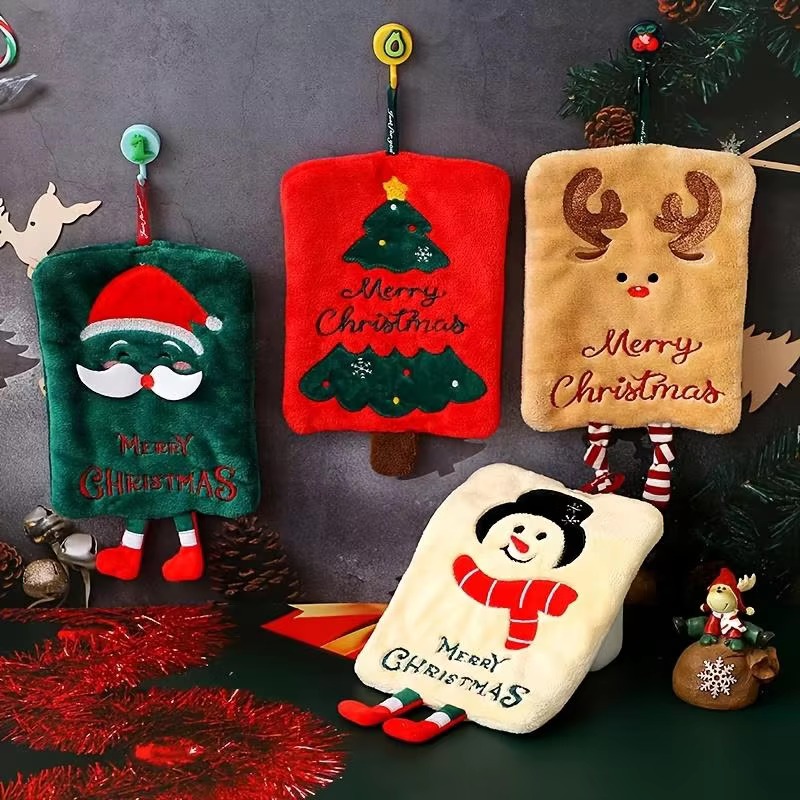 ผ้าเช็ดมือแขวนตกแต่งคริสต์มาส  - Home Decor Xmas Tree บทวิจารณ์และราคา