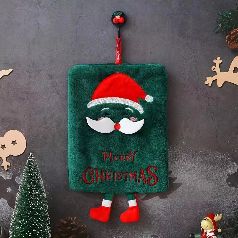 ผ้าเช็ดมือแขวนคริสต์มาส ผ้าคอร - Home Decor Xmas Tree บทวิจารณ์และราคา