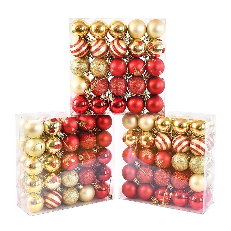 50 ชิ้น/กล่องลูกบอลคริสต์มาสเค - Home Decor Xmas Tree บทวิจารณ์และราคา