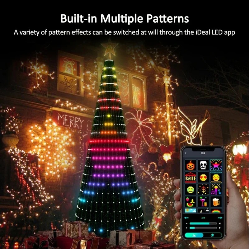 ไฟประดับต้นคริสต์มาสรูปดาว RGB - Home Decor App บทวิจารณ์และราคา
