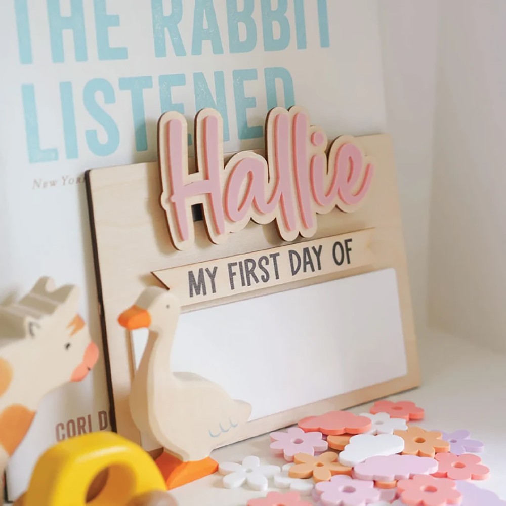 ป้ายชื่อไม้สำหรับวันแรกและวันส - Home Decor Pinterest บทวิจารณ์และราคา