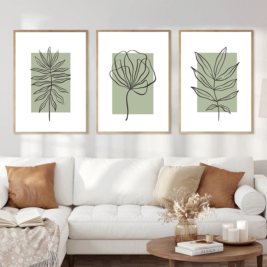 ภาพพิมพ์โปสเตอร์ติดผนังลายพฤกษ - Home Decor Green บทวิจารณ์และราคา