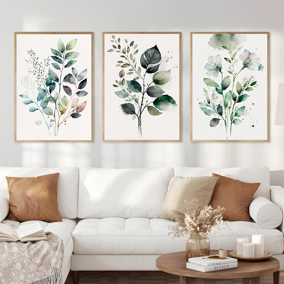 ภาพพิมพ์โปสเตอร์ติดผนังลายพฤกษ - Home Decor Green บทวิจารณ์และราคา