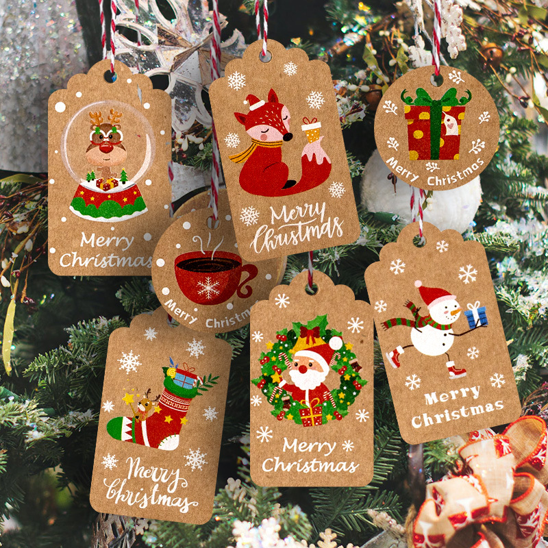 50pcs Merry Christmas ขอบคุณกร - Home Decor Xmas Tree บทวิจารณ์และราคา