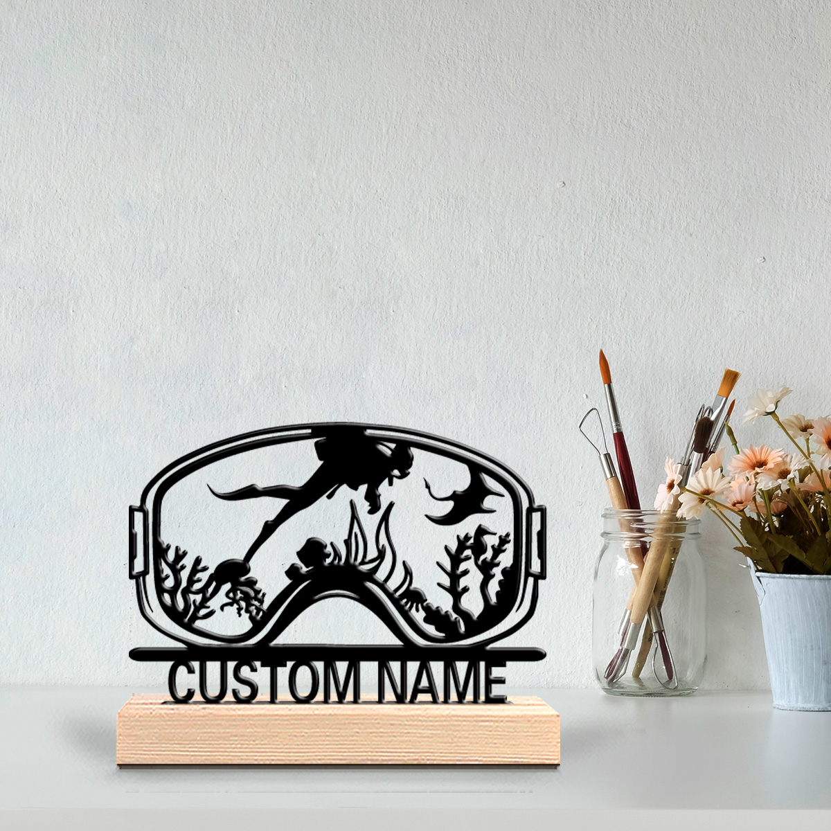 ของตกแต่งผนังฐานไม้ลายดำน้ำแบบ - Home Decor Pinterest บทวิจารณ์และราคา