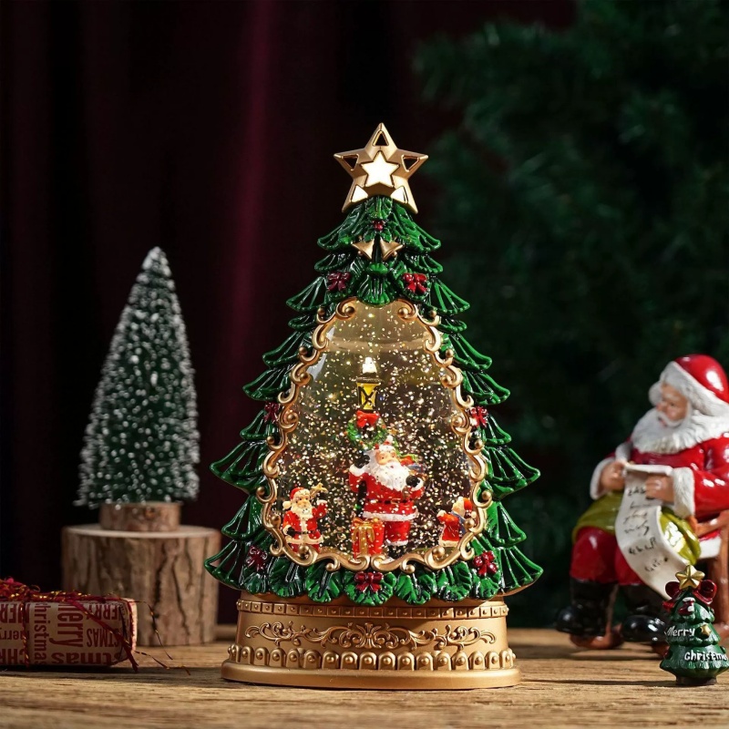 กล่องดนตรีลูกโลกหิมะ ตกแต่งต้น - Home Decor Xmas Tree บทวิจารณ์และราคา