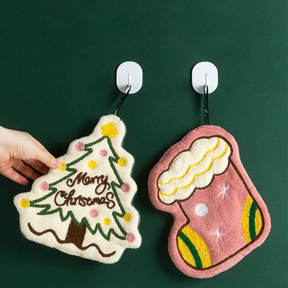 ผ้าเช็ดมือรูปทรงคริสต์มาส, ผ้า - Home Decor Xmas Tree บทวิจารณ์และราคา