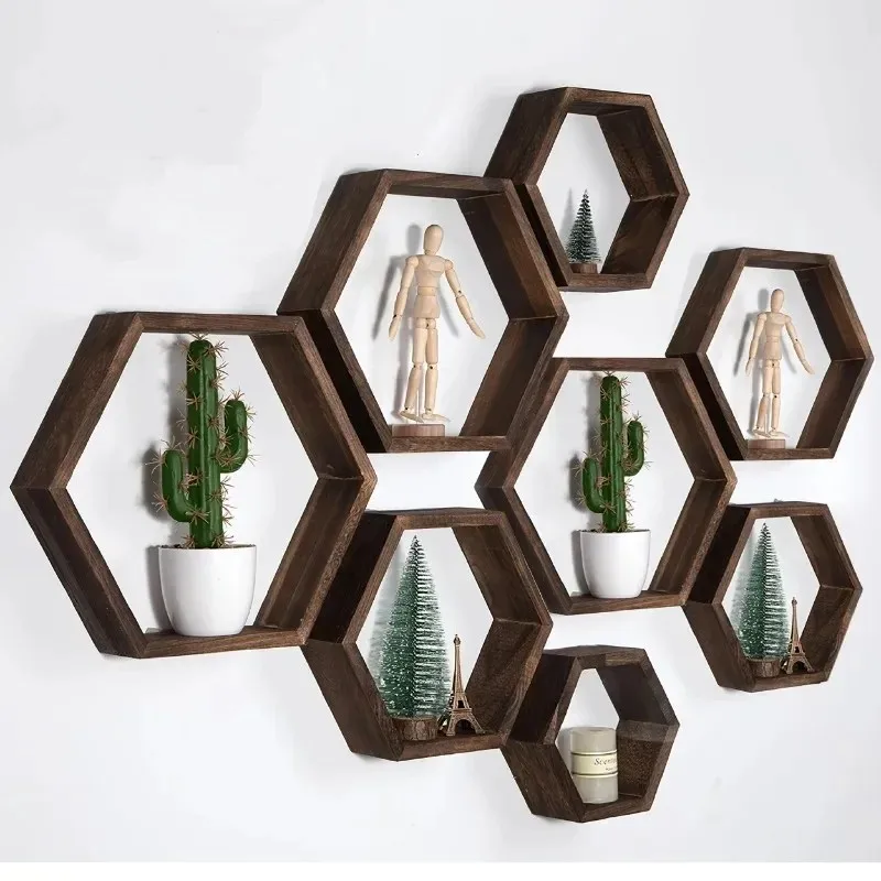 ชั้นวางของติดผนังรูปหกเหลี่ยมร - Floating Shelves บทวิจารณ์และราคา