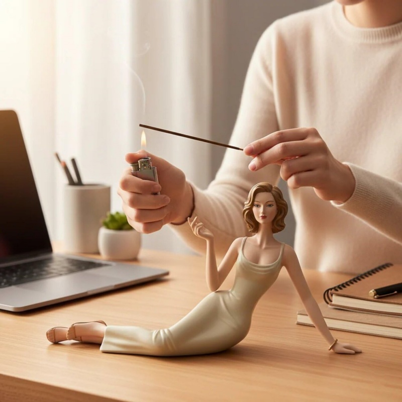 ที่วางธูปรูปปั้นสตรีสง่างาม งา - Incense Stick Holder บทวิจารณ์และราคา