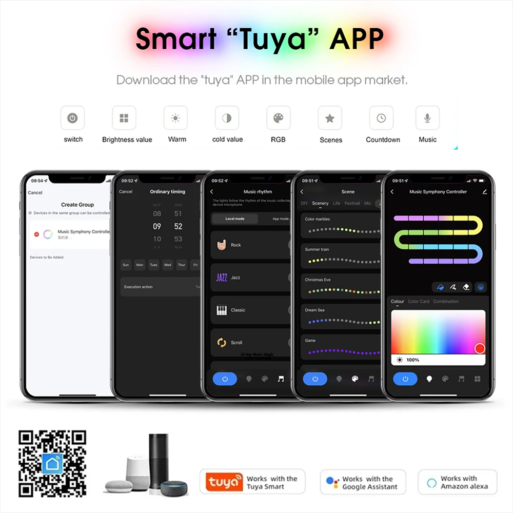 ไฟ LED แถบ Tuya WiFi WS2811 RG - Home Decor App บทวิจารณ์และราคา