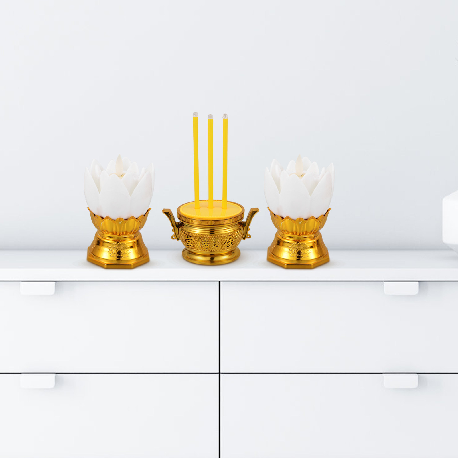 ชุดโคมไฟจำลองรูปดอกบัว LED พร้ - Incense Stick Holder บทวิจารณ์และราคา