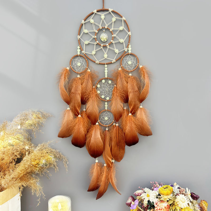 Boho Dream Catcher HAND-ทอ Fea - Boho Wind Chimes บทวิจารณ์และราคา