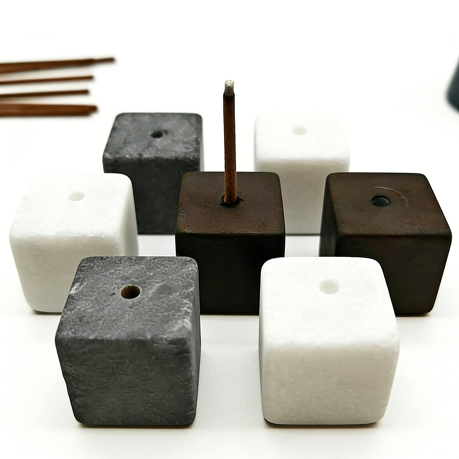 ที่วางธูปหินธรรมชาติ 2 ชิ้น ฐา - Incense Stick Holder บทวิจารณ์และราคา