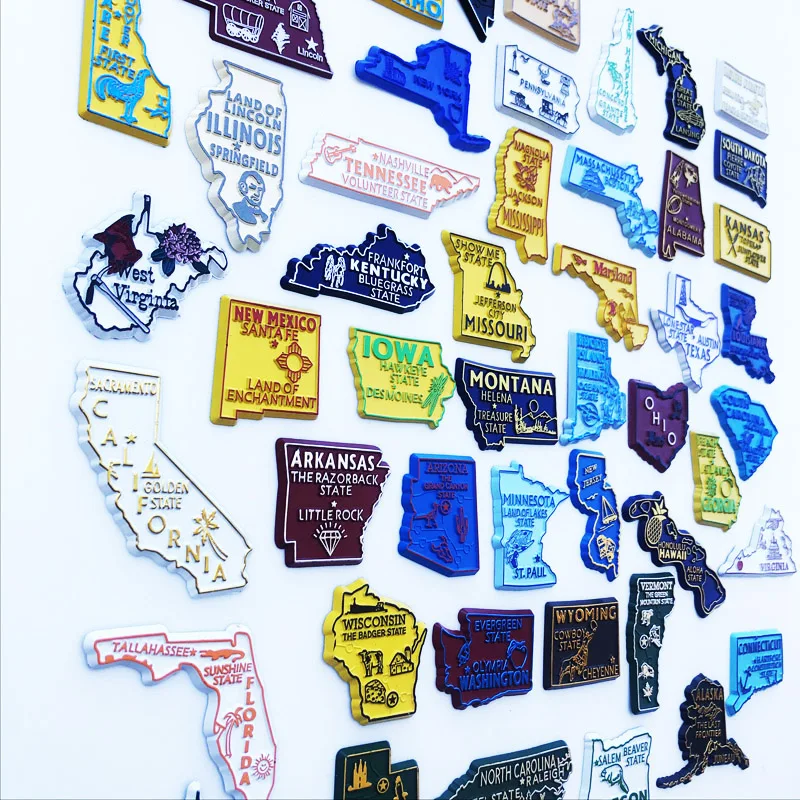แม่เหล็กติดตู้เย็นรูปแผนที่สหร - Home Decor New York บทวิจารณ์และราคา