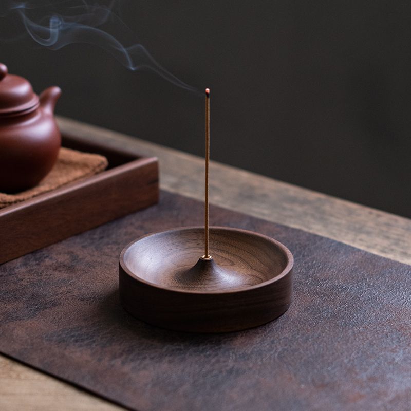 ไม้หอมไม้หอมวอลนัทสีดำเข้มแบบท - Incense Stick Holder บทวิจารณ์และราคา