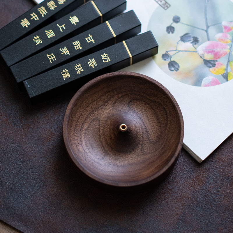 ไม้หอมไม้หอมวอลนัทสีดำเข้มแบบท - Incense Stick Holder บทวิจารณ์และราคา