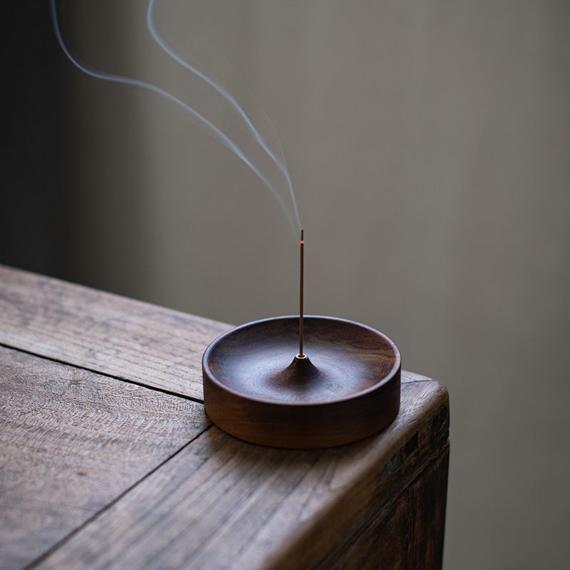 ไม้หอมไม้หอมวอลนัทสีดำเข้มแบบท - Incense Stick Holder บทวิจารณ์และราคา