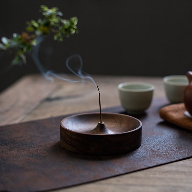 ไม้หอมไม้หอมวอลนัทสีดำเข้มแบบท - Incense Stick Holder บทวิจารณ์และราคา