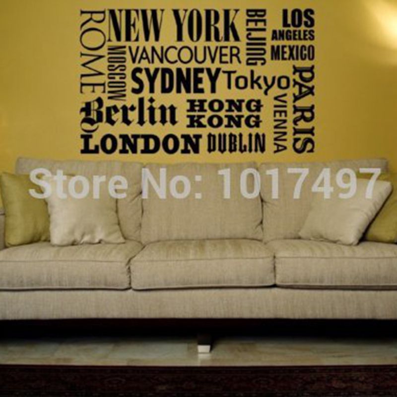 New York London Paris Quote สต - Home Decor New York บทวิจารณ์และราคา