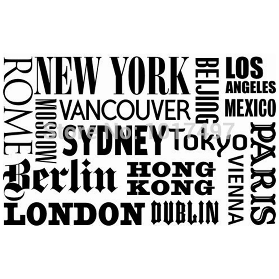 New York London Paris Quote สต - Home Decor New York บทวิจารณ์และราคา