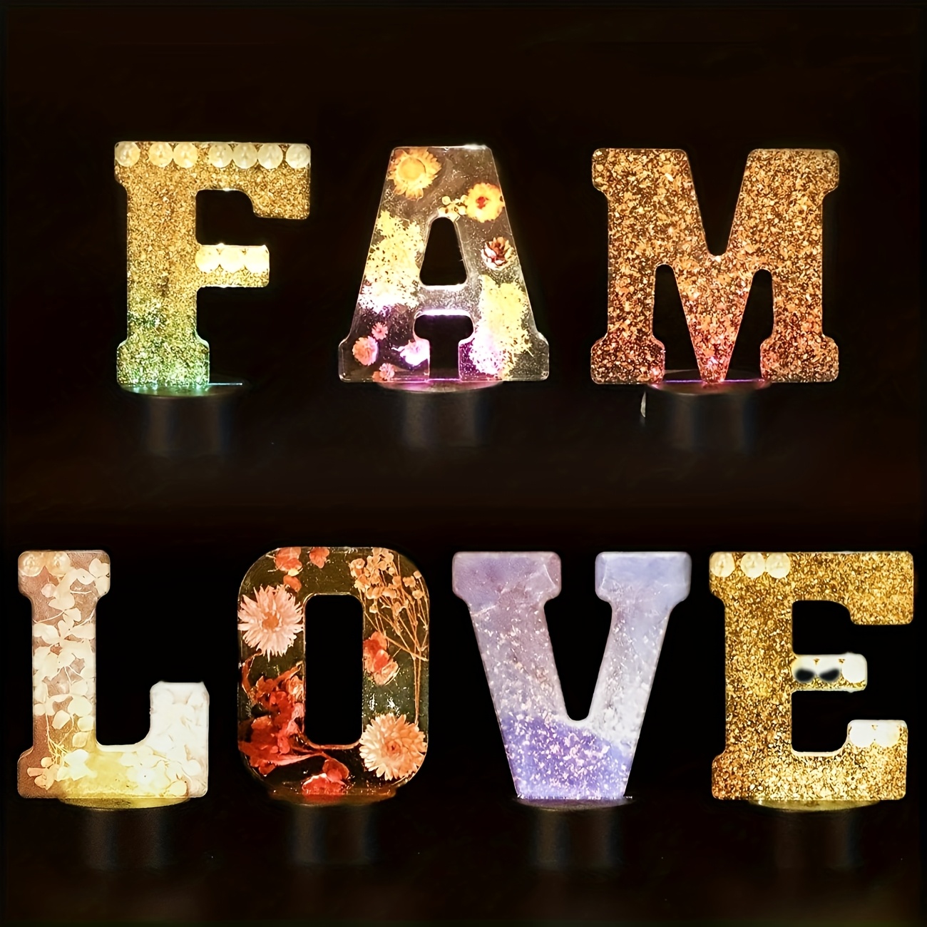 แม่พิมพ์เรซินตัวอักษรขนาดใหญ่  - Home Decor Handicraft บทวิจารณ์และราคา