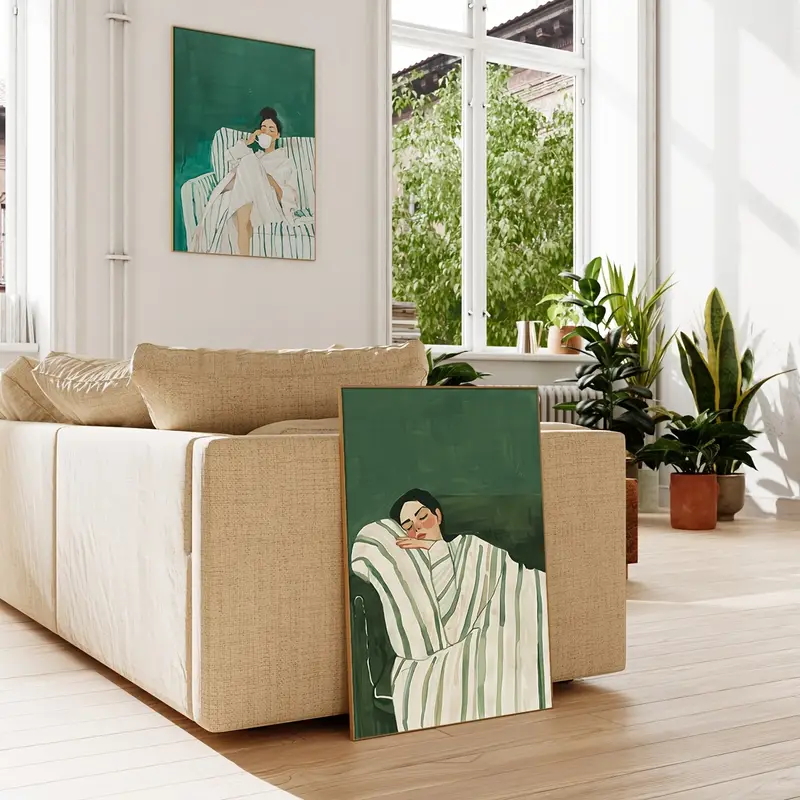 2 ชิ้น/ชุด ภาพวาดนามธรรม ลายเส - Home Decor Green บทวิจารณ์และราคา