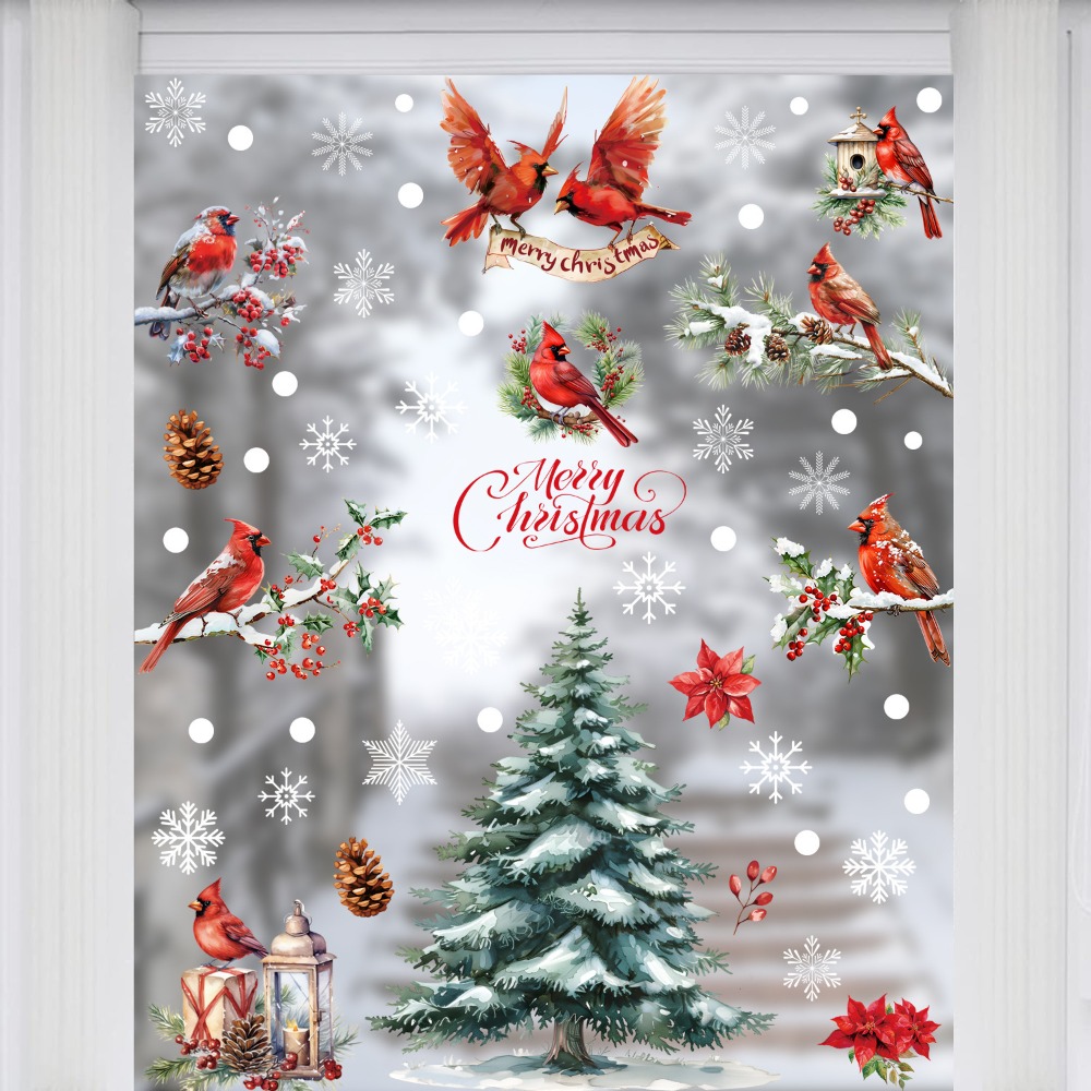 สติ๊กเกอร์ตกแต่งหน้าต่างคริสต์ - Home Decor Xmas Tree บทวิจารณ์และราคา