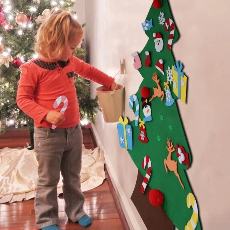 เด็ก DIY Felt Christmas Tree ต - Home Decor Xmas Tree บทวิจารณ์และราคา
