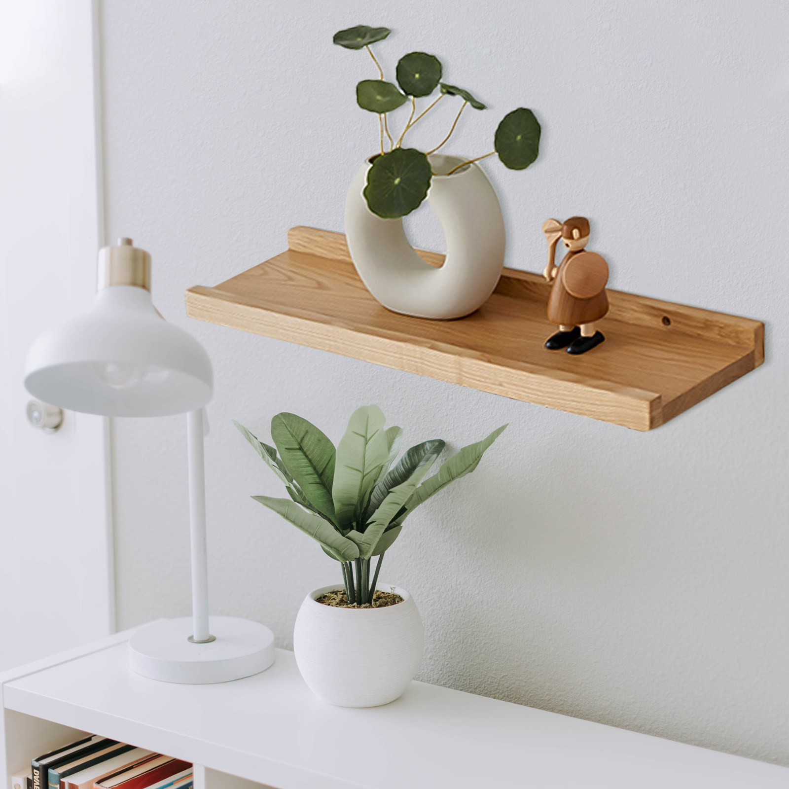 ชั้นวางของติดผนังไม้ขนาดเล็ก ช - Floating Shelves บทวิจารณ์และราคา