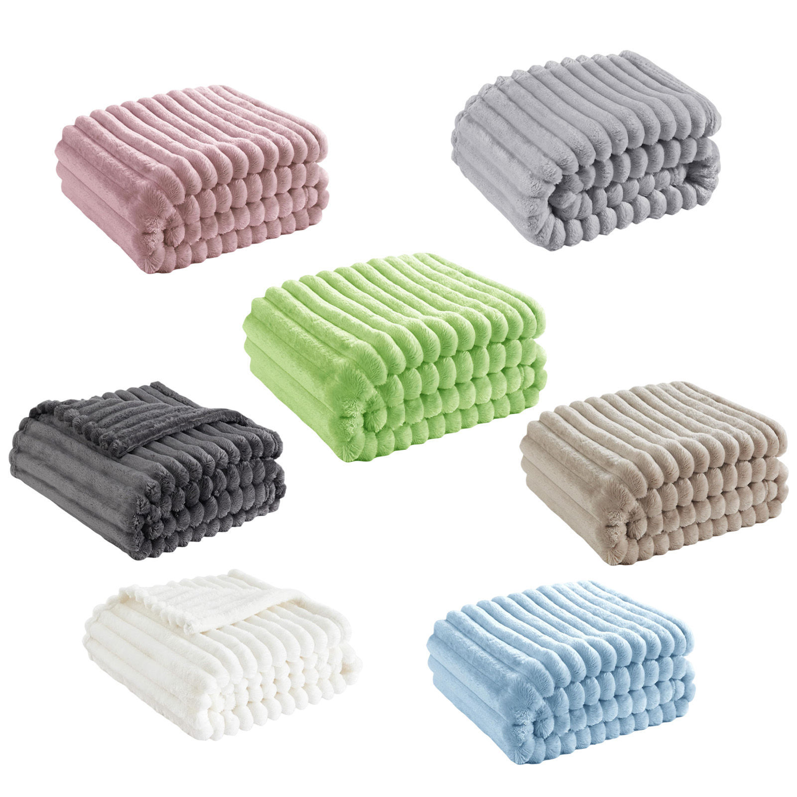 ผ้าห่มลายทางสำหรับเตียง สีชมพู - Home Decor Green บทวิจารณ์และราคา