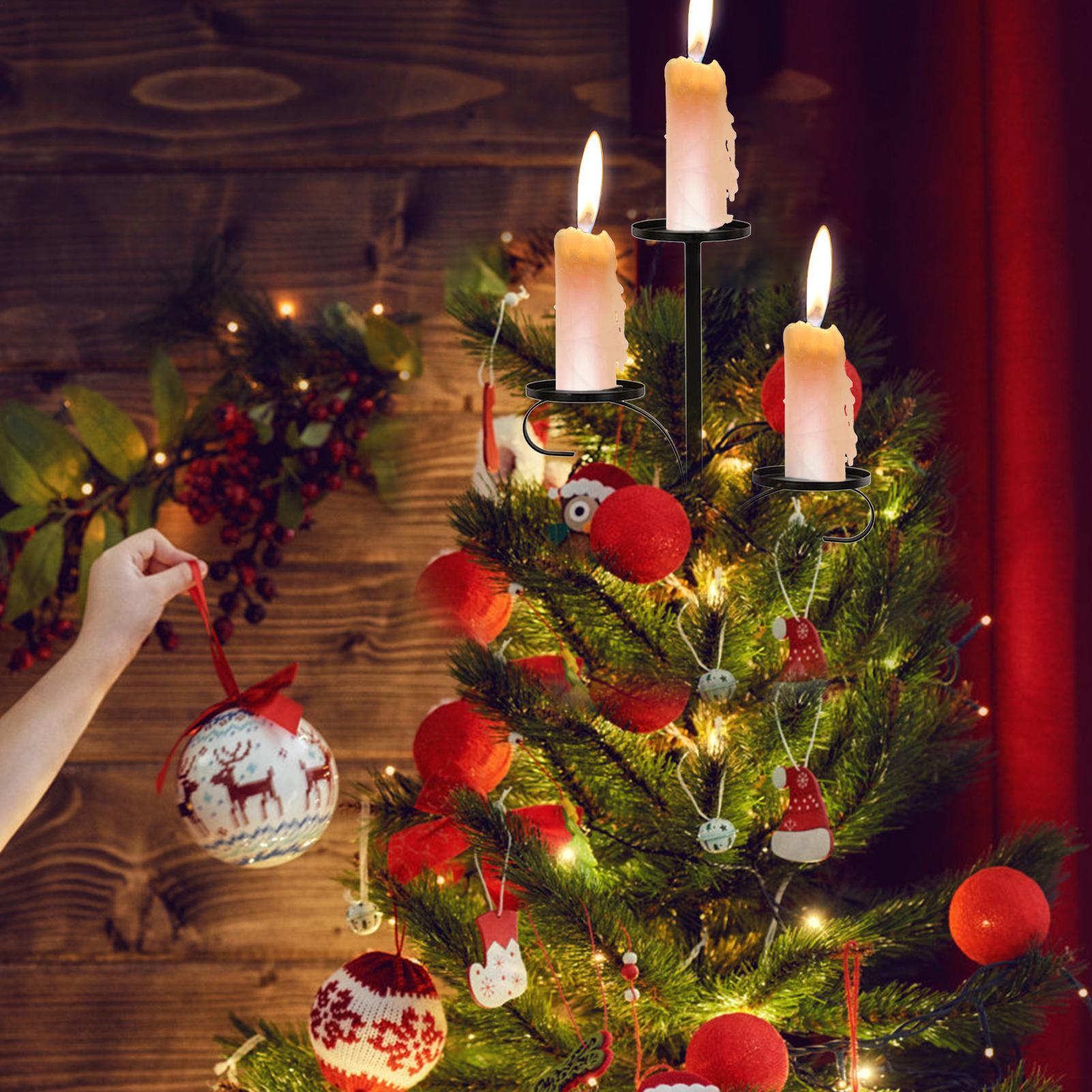 เชิงเทียนติดต้นคริสต์มาสแบบสาม - Home Decor Xmas Tree บทวิจารณ์และราคา