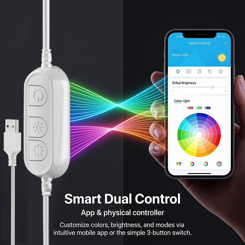 แถบไฟนีออนเปลี่ยนสี RGB 5M, เช - Home Decor App บทวิจารณ์และราคา